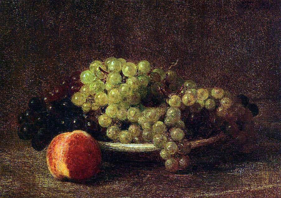  Henri Fantin-Latour Still Life with Grapes and a Peach - Hand Painted Oil Painting