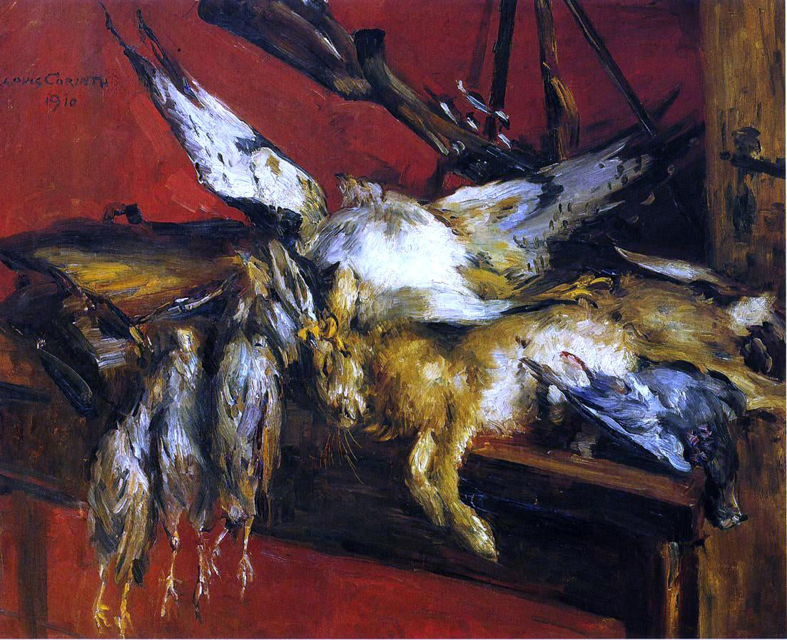 Lovis Corinth Still Life with Hare and Partridges - Hand Painted Oil Painting
