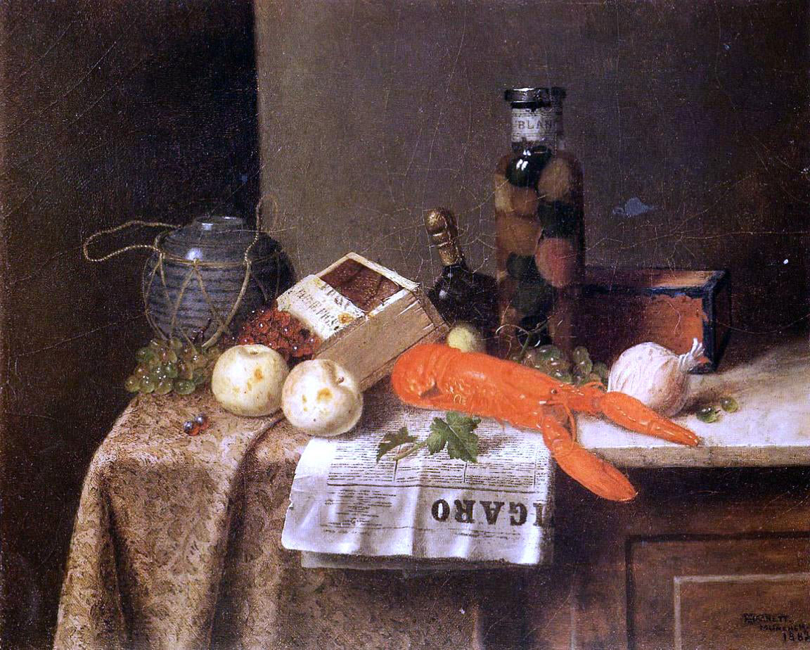  William Michael Harnett Still Life with 'Le Figaro' - Hand Painted Oil Painting