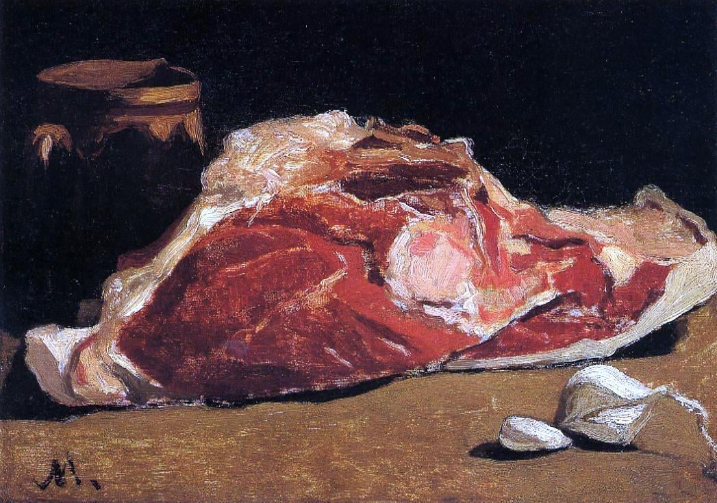 Claude Oscar Monet Still Life with Meat - Hand Painted Oil Painting