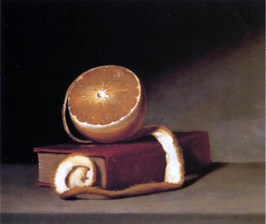 Raphaelle Peale Still Life with Orange and Book - Hand Painted Oil Painting