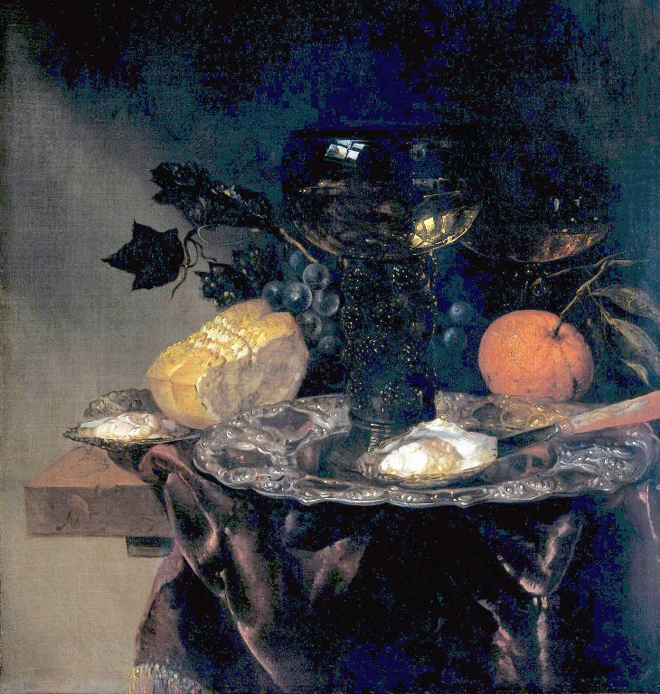 Abraham Van Beyeren Still Life with Oysters - Hand Painted Oil Painting