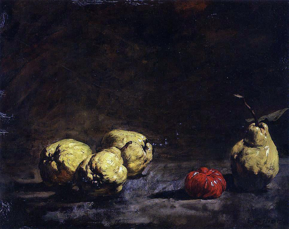Theodule Ribot Still Life with Pears and a Quince - Hand Painted Oil Painting
