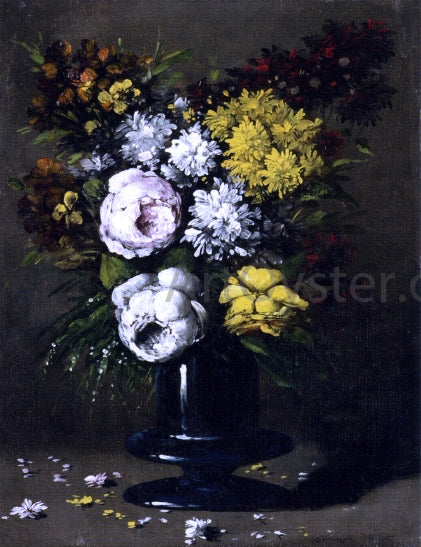  Theodule Ribot Still Life with Peonies - Hand Painted Oil Painting