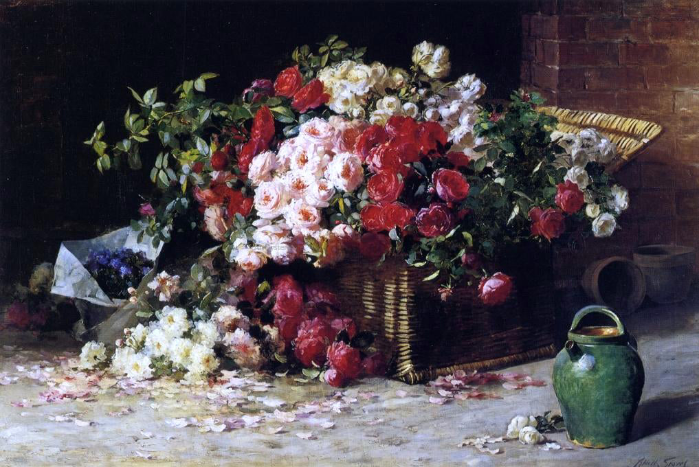 Abbott Fuller Graves Still Life with Roses - Hand Painted Oil Painting