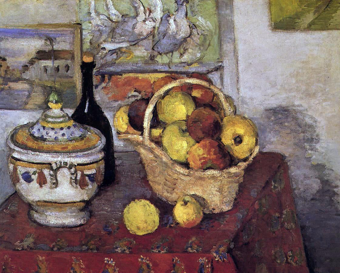 Paul Cezanne Still Life with Soup Tureen - Hand Painted Oil Painting