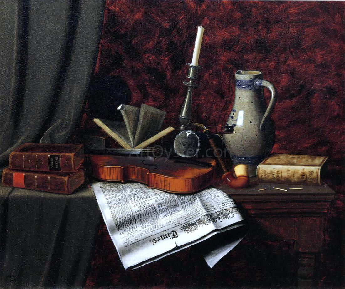 William Michael Harnett Still Life with Violin - Hand Painted Oil Painting