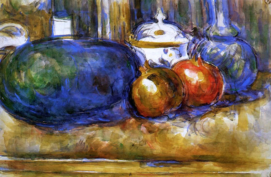 Paul Cezanne Still Life with Watermelon and Pemegranates - Hand Painted Oil Painting