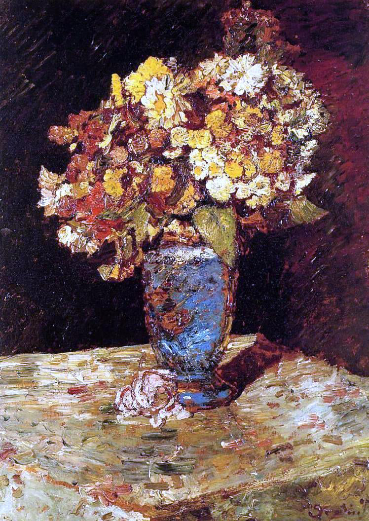 Adolphe-Joseph-Thomas Monticelli Still Life with Wild and Garden Flowers - Hand Painted Oil Painting