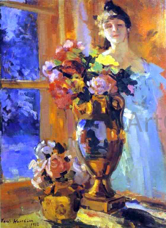 Constantin Alexeevich Korovin Still Life with Z. Pertseva's Portrait - Hand Painted Oil Painting