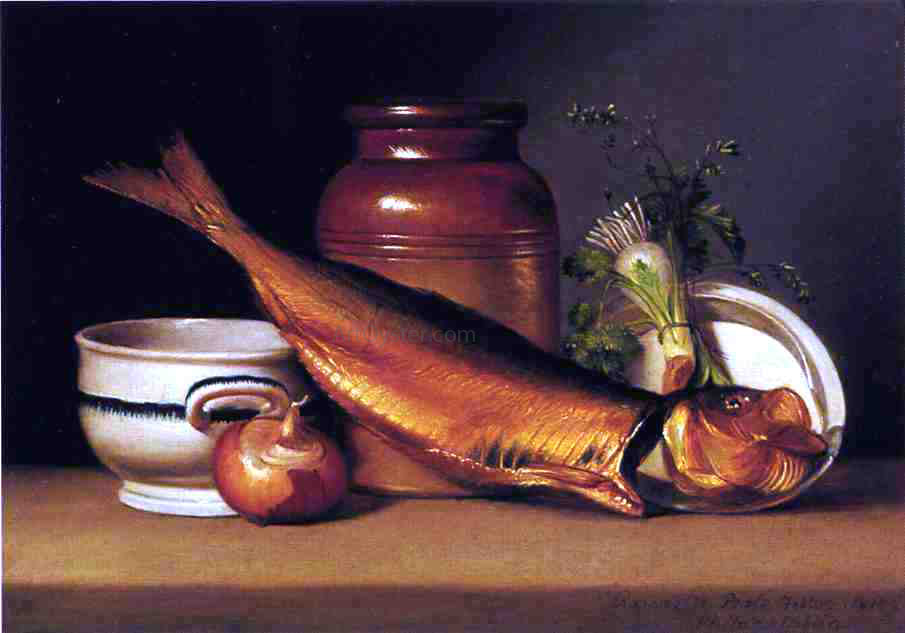Raphaelle Peale Still Life with Dried Fish (also known as A Herring) - Hand Painted Oil Painting