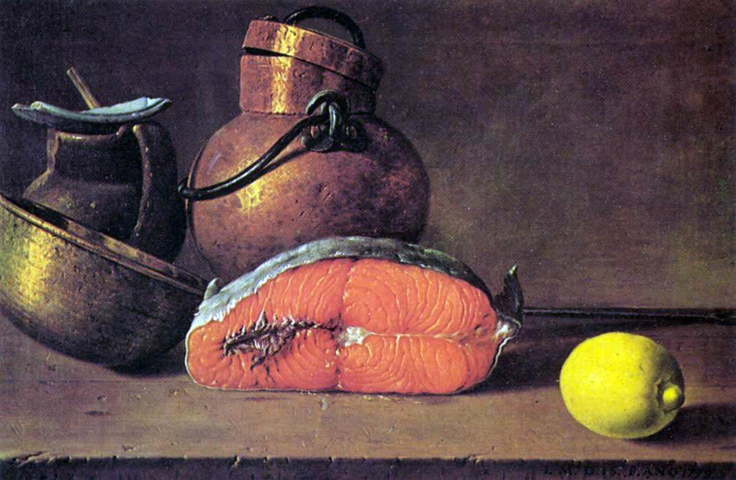 Luis Melendez Still-Life - Hand Painted Oil Painting
