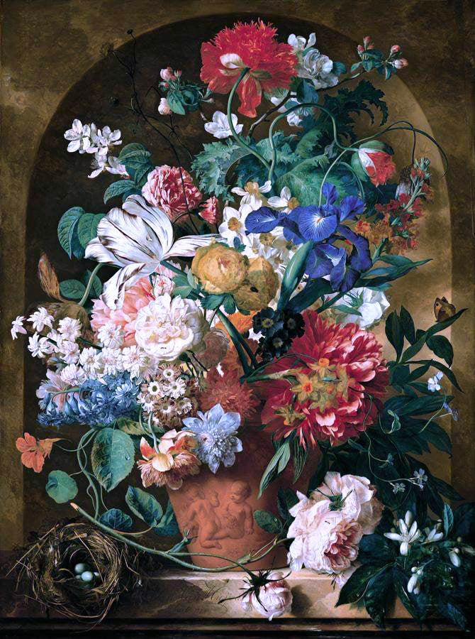 Jan Van Huysum Still-Life of Flowers - Hand Painted Oil Painting