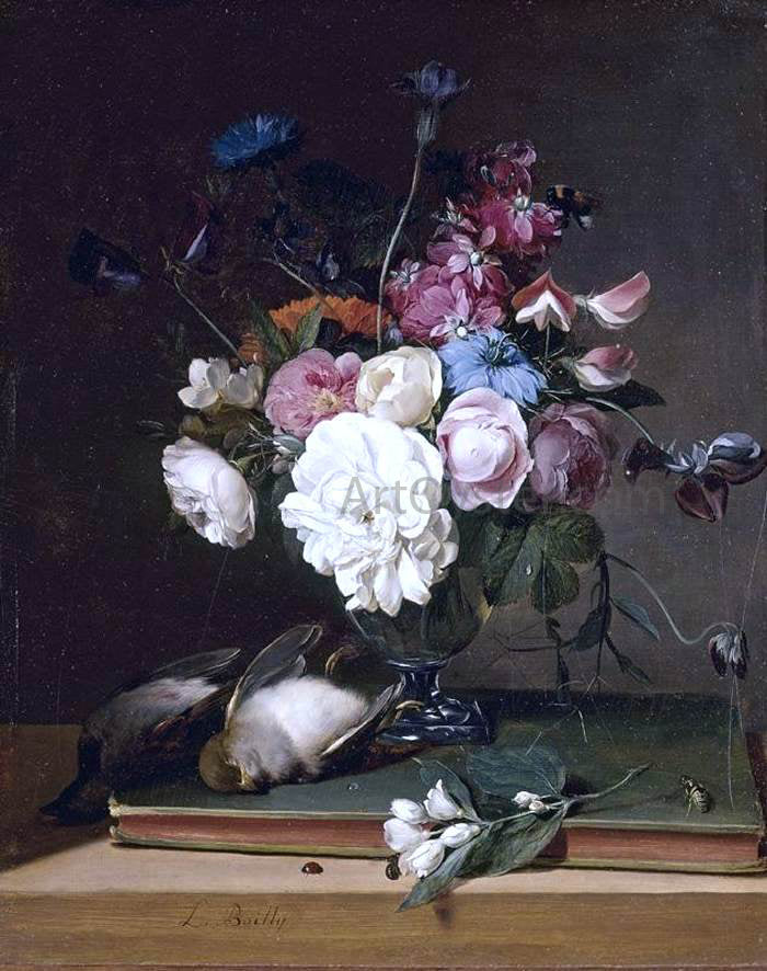  Louis Leopold Boilly Still-Life of Flowers in a Glass Vase - Hand Painted Oil Painting