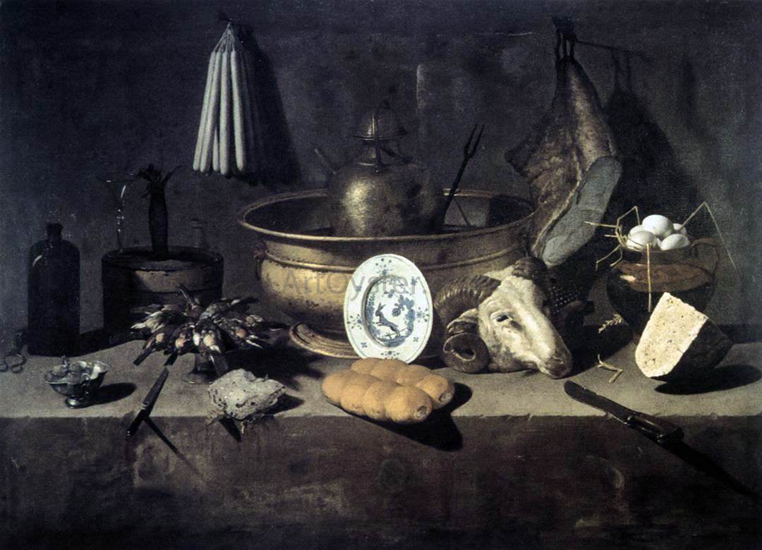Giuseppe Recco Still-Life with a Head of a Ram - Hand Painted Oil Painting