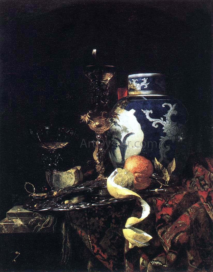 Willem Kalf Still-Life with a Late Ming Ginger Jar - Hand Painted Oil Painting