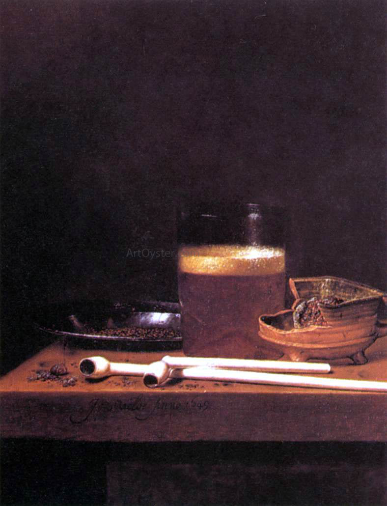 Jan Jansz Van de Velde Still-Life with a Mug of Beer - Hand Painted Oil Painting