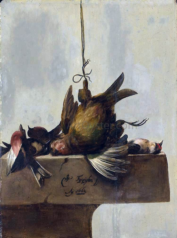William Gowe Ferguson Still-Life with Birds - Hand Painted Oil Painting