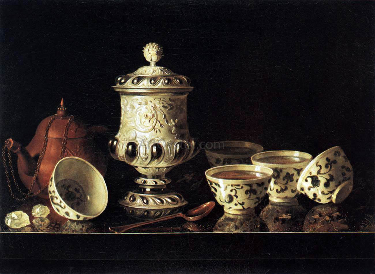 Pieter Gerritsz. Van Roestraeten Still-Life with Chinese Teabowls - Hand Painted Oil Painting