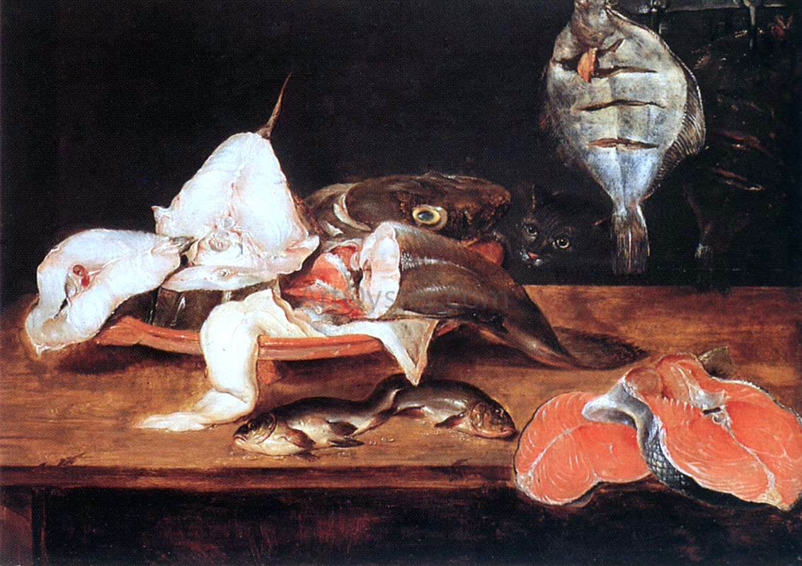 Alexander Adriaenssen Still-Life with Fish - Hand Painted Oil Painting