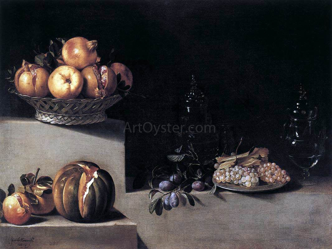 Juan Van der Hamen Still-Life with Fruit and Glassware - Hand Painted Oil Painting