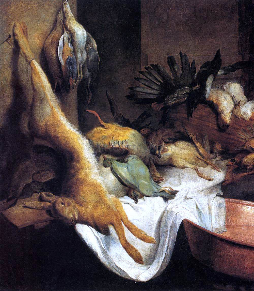 Jan Roos Still-Life with Game - Hand Painted Oil Painting