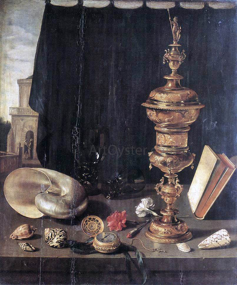 Pieter Claesz Still-Life with Great Golden Goblet - Hand Painted Oil Painting