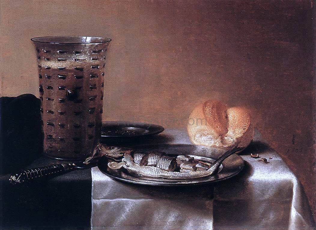 Pieter Claesz Still-Life with Herring - Hand Painted Oil Painting
