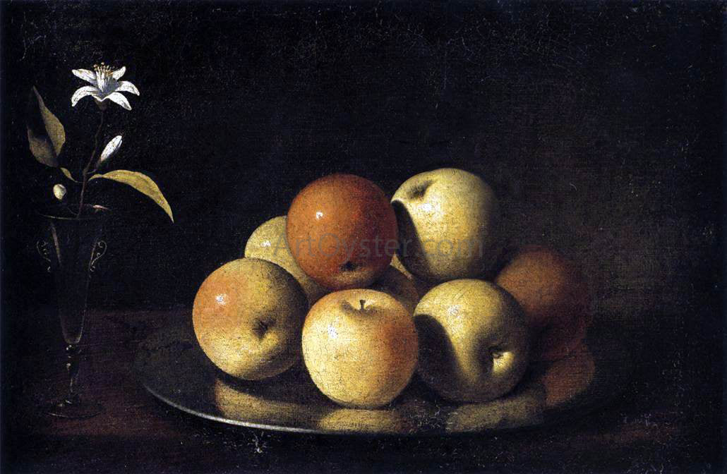 Juan De Zurbaran Still-Life with Plate of Apples and Orange Blossom - Hand Painted Oil Painting