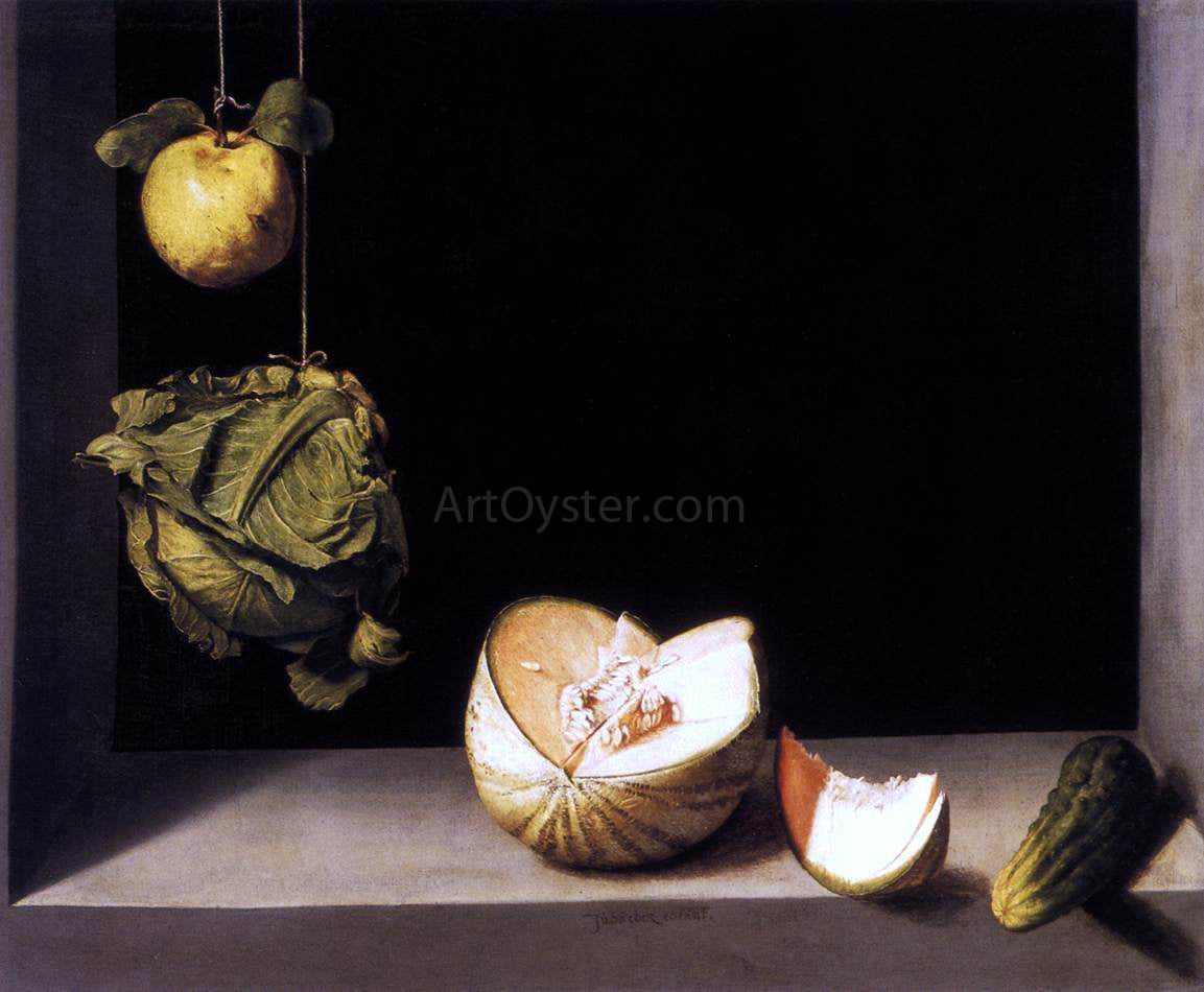 Juan Sanchez Cotan Still-Life with Quince, Cabbage, Melon and Cucumber - Hand Painted Oil Painting