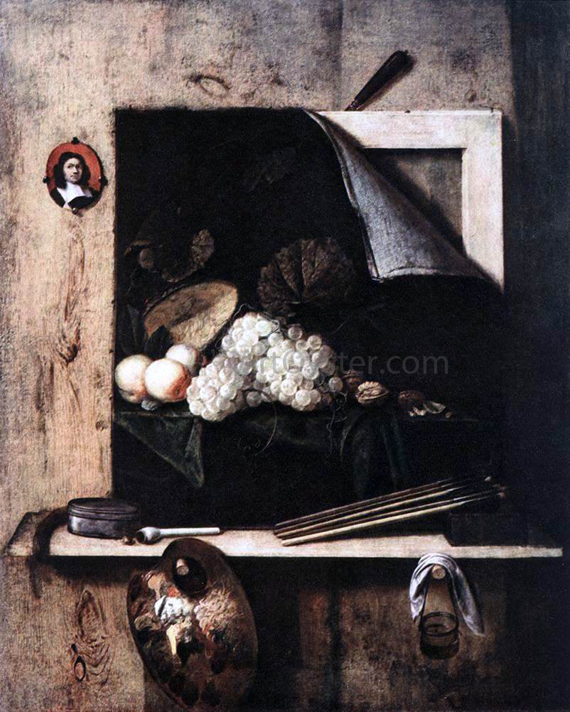 Cornelius Gijsbrechts Still-Life with Self-Portrait - Hand Painted Oil Painting