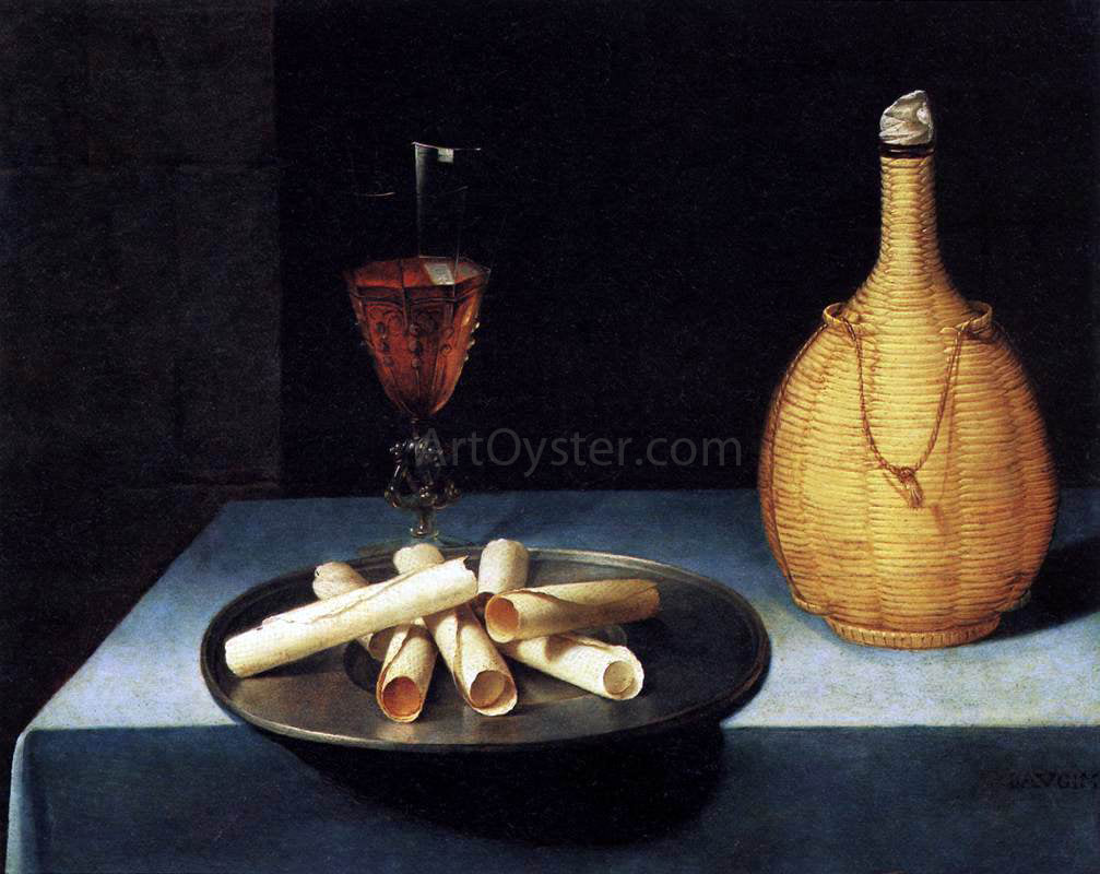 Lubin Baugin Still-Life with Wafer Biscuits (Le Dessert de Gaufrettes) - Hand Painted Oil Painting