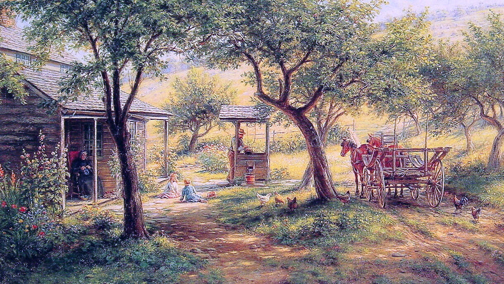  Edward Lamson Henry Stopping to Water His Horses - Hand Painted Oil Painting