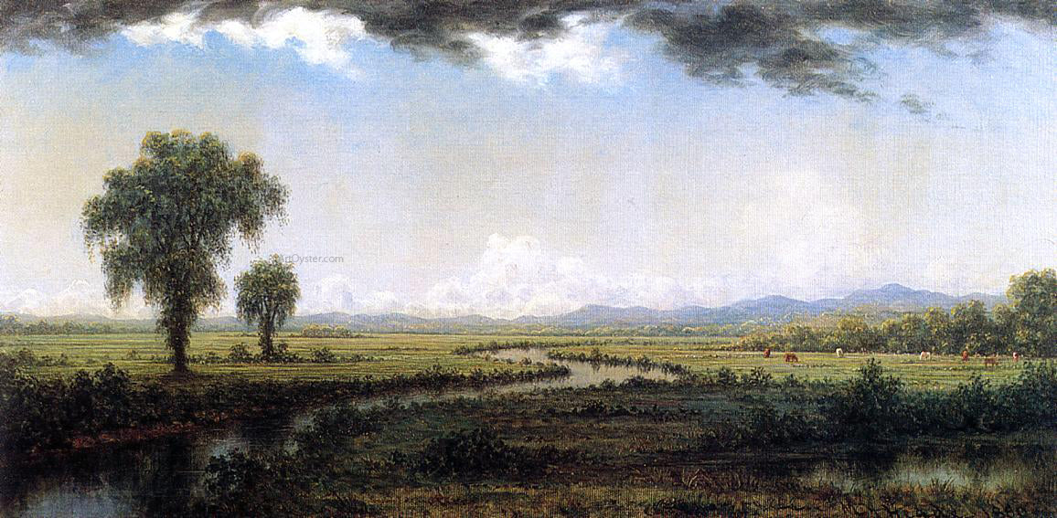 Martin Johnson Heade Storm Clouds over the New Jersey Marshes - Hand Painted Oil Painting