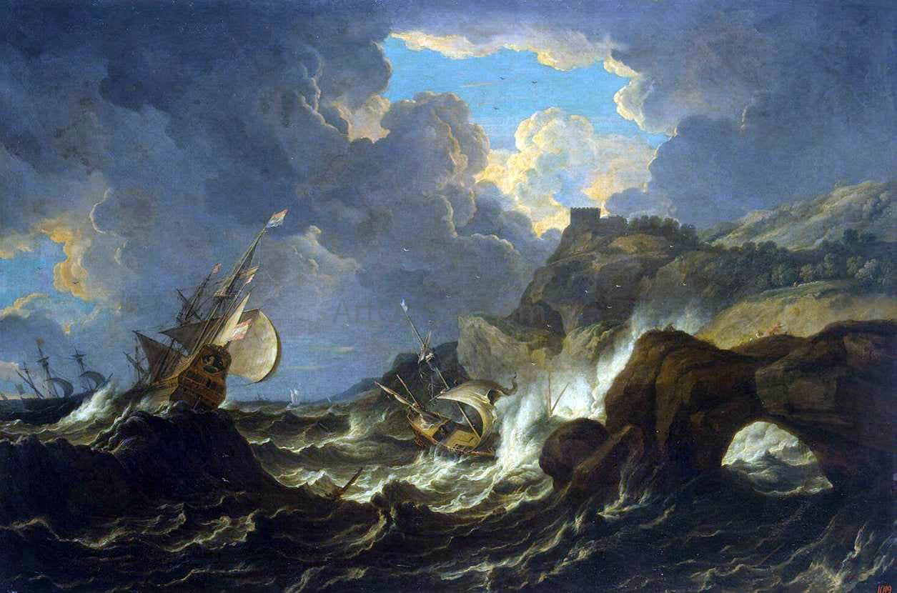 The Younger Pieter Mulier Storm in the Sea - Hand Painted Oil Painting