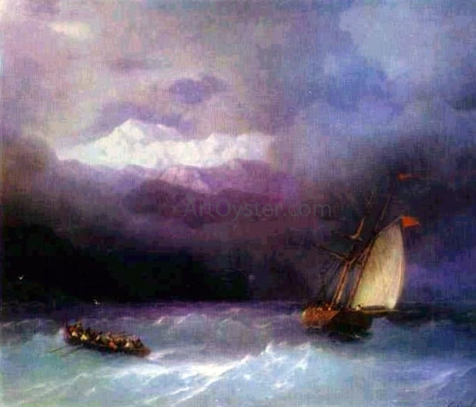 Ivan Constantinovich Aivazovsky Stormy Sea - Hand Painted Oil Painting