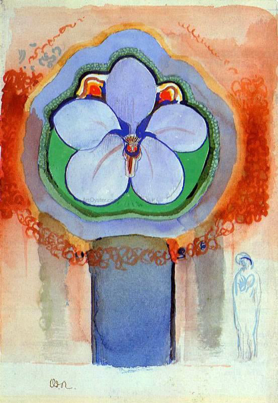  Odilon Redon Strange Orchid - Hand Painted Oil Painting