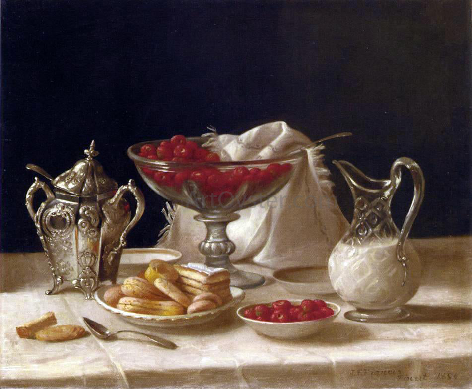 John F Francis Strawberries, Cakes and Cream - Hand Painted Oil Painting