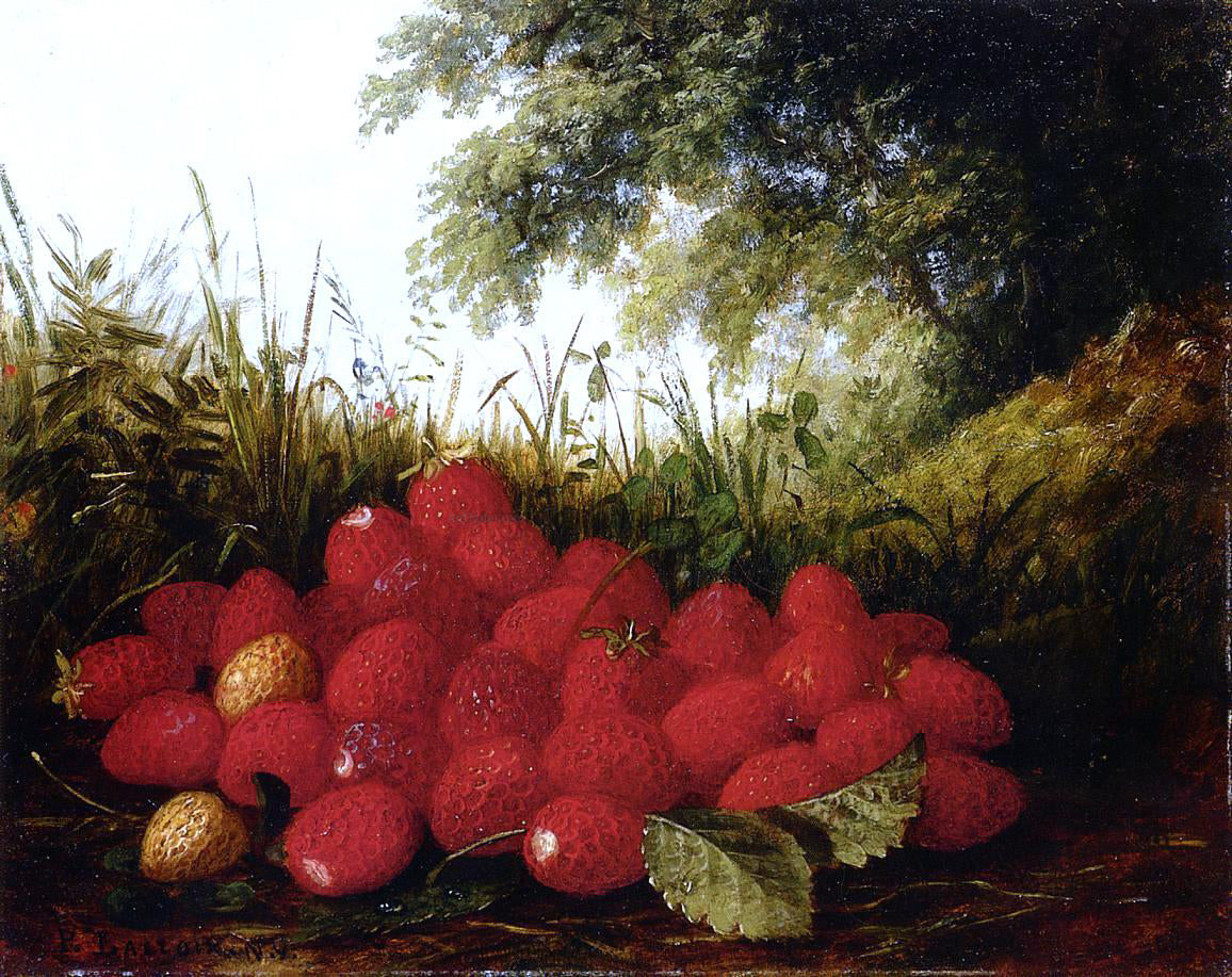  Paul Lacroix Strawberries in a Landscape - Hand Painted Oil Painting