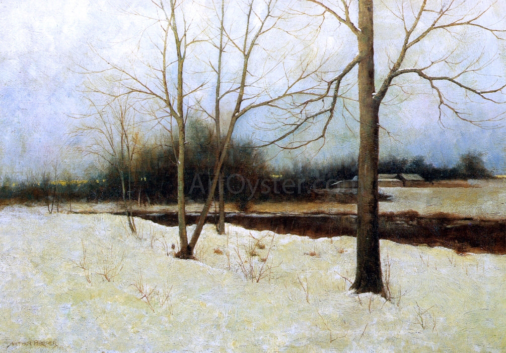  Arthur Hoeber Stream in Winter - Hand Painted Oil Painting