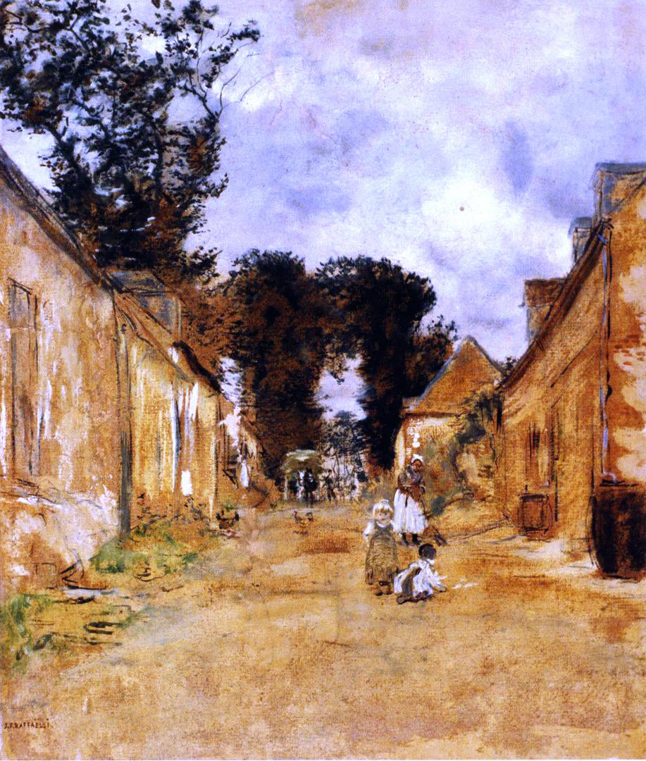  Jean-Francois Raffaelli Street in a Rural Village - Hand Painted Oil Painting