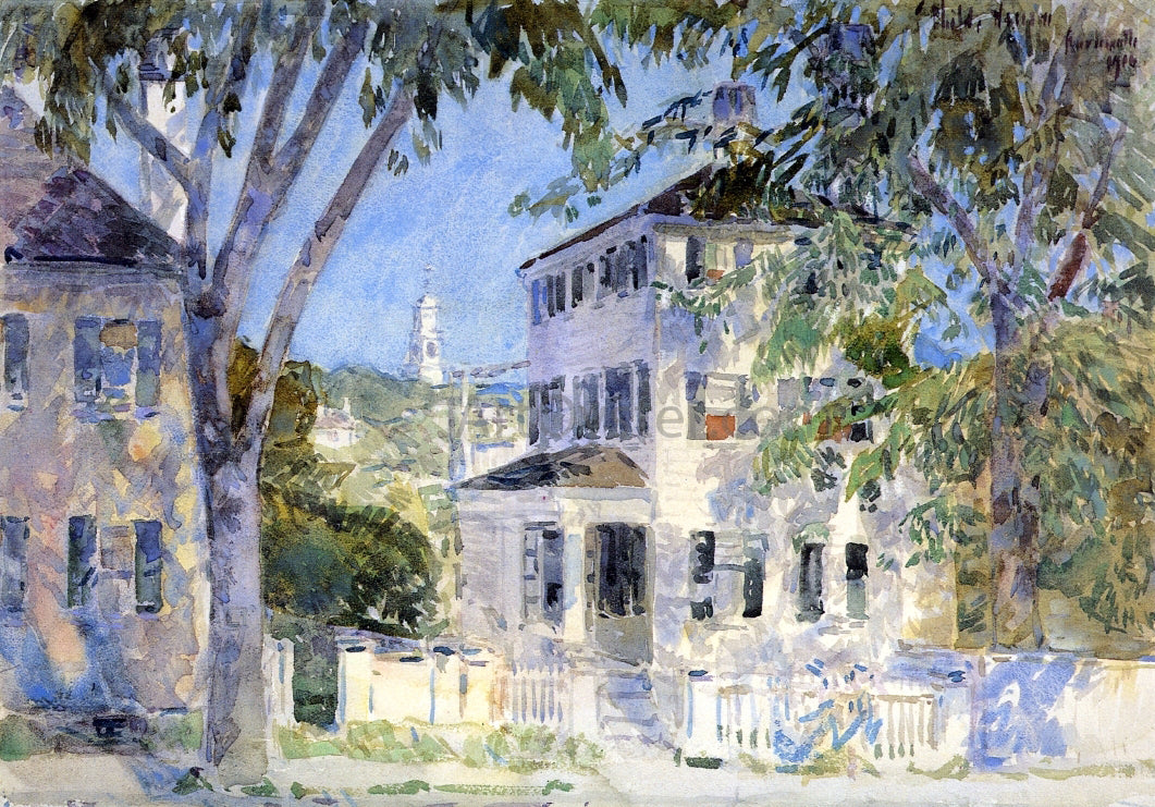 Frederick Childe Hassam A Street in Portsmouth - Hand Painted Oil Painting