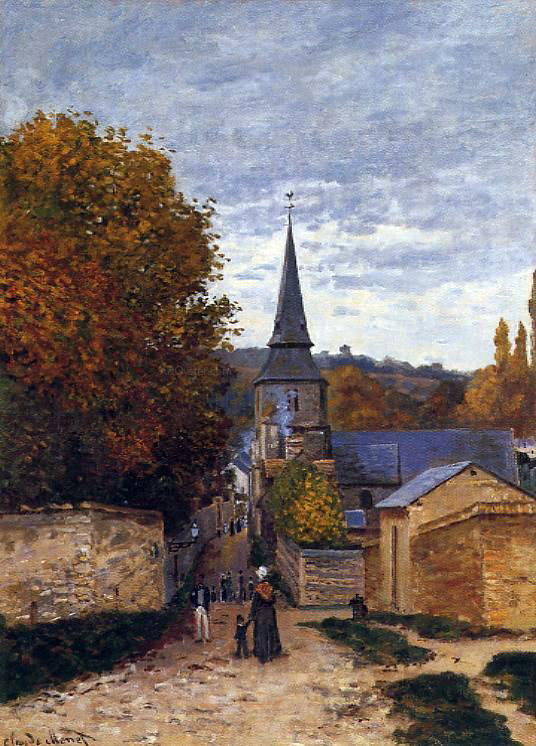 Claude Oscar Monet Street in Saint-Adresse - Hand Painted Oil Painting