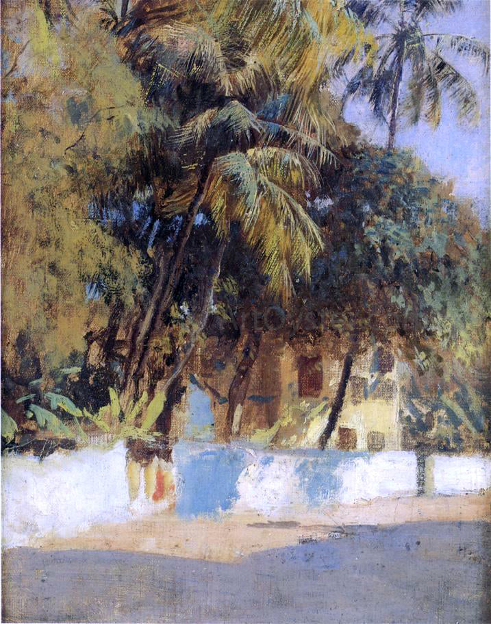 Edwin Lord Weeks Street Scene, Bombay - Hand Painted Oil Painting