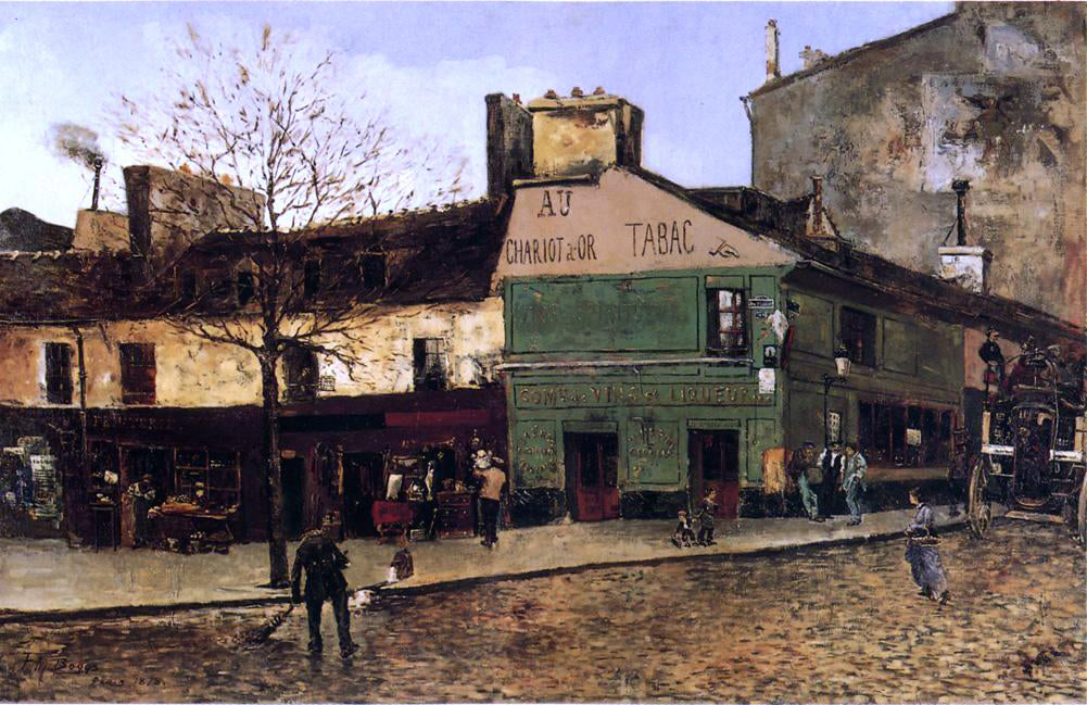 Frank Myers Boggs Street Scene in Paris - Hand Painted Oil Painting