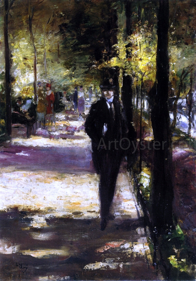 Lesser Ury Stroller in Tiergarten - Hand Painted Oil Painting