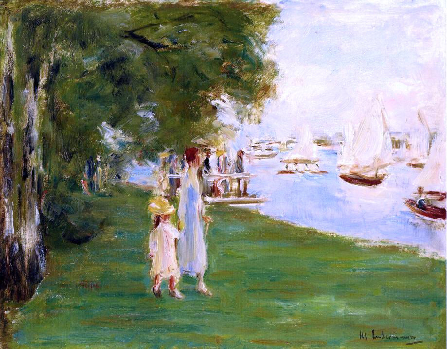 Max Liebermann Strolling by the Sea - Hand Painted Oil Painting