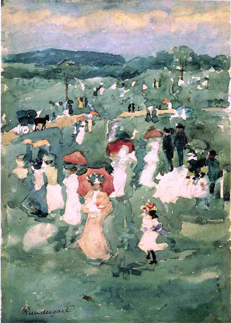 Maurice Prendergast Strolling in the Park (also known as In the Park) - Hand Painted Oil Painting