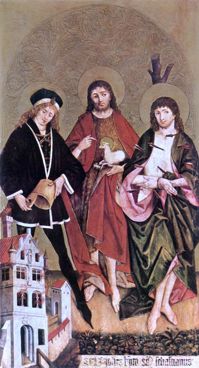  II Hans Strigel Sts Florian, John the Baptist and Sebastian - Hand Painted Oil Painting
