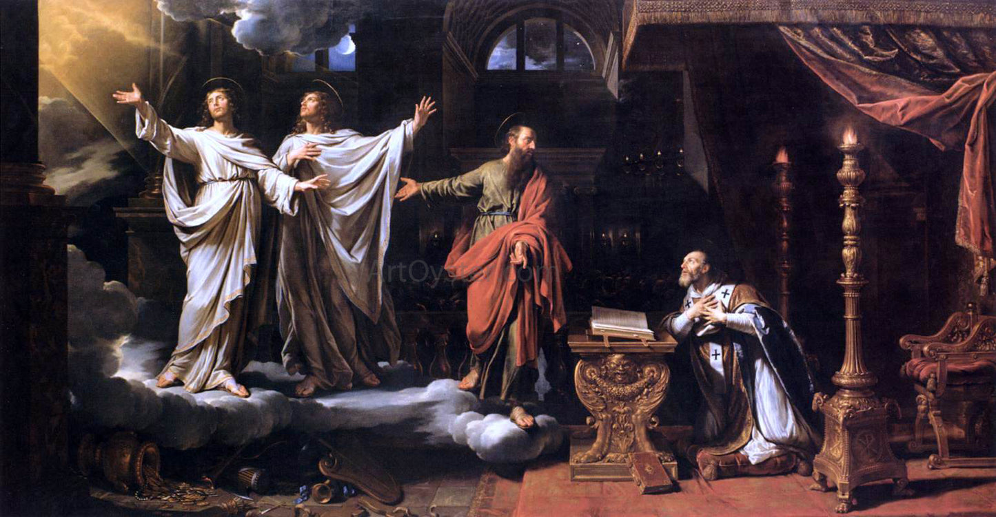 Philippe De Champaigne Sts Gervase abd Protase Appearing to St Ambrose - Hand Painted Oil Painting
